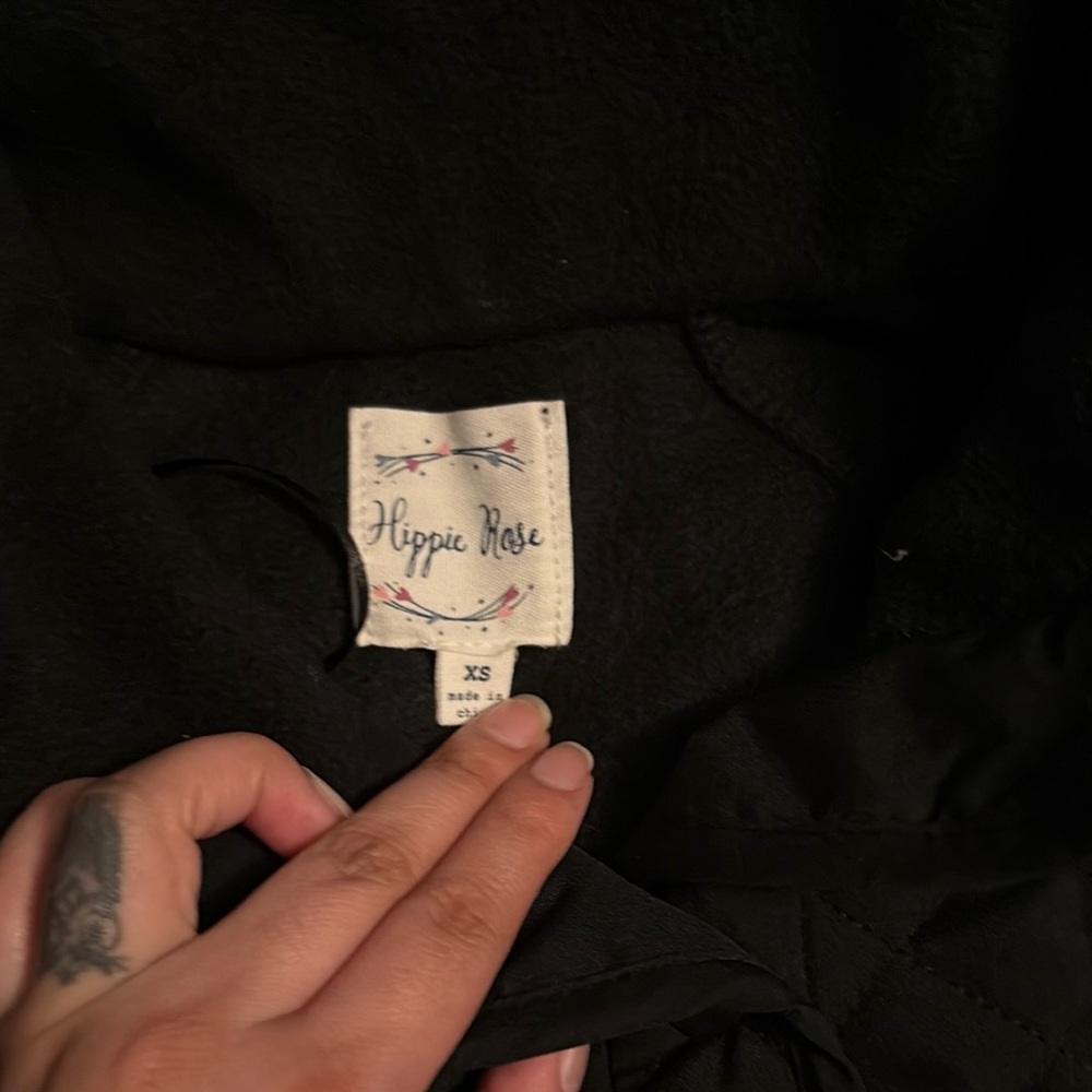 Black Quilted Button-Up Jacket - image 2